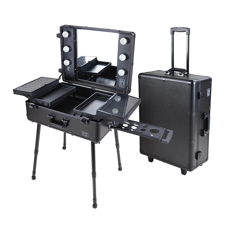 Aluminum Frame Cosmetic Hairdressing Case Travel