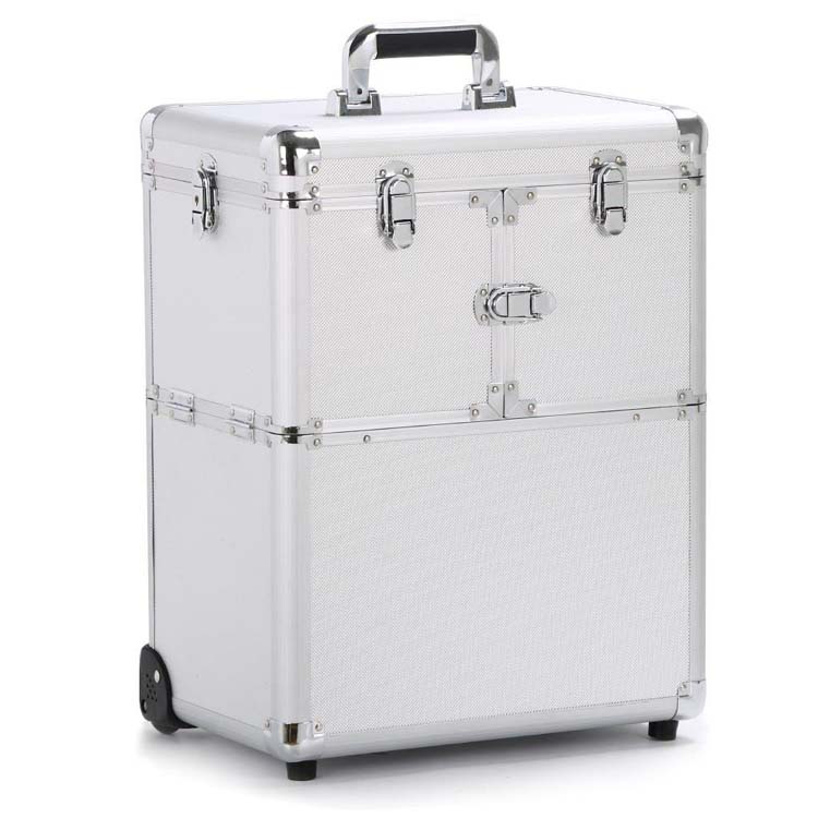 Rolling Makeup Artist Case Makeup Trolley Travel Cosmetic Case Beauty Train Case