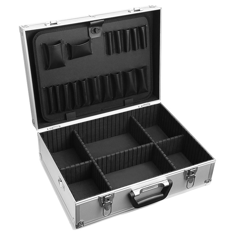 Aluminum Tool Case/Organizer Rugged Textured Cover and Edge Protection