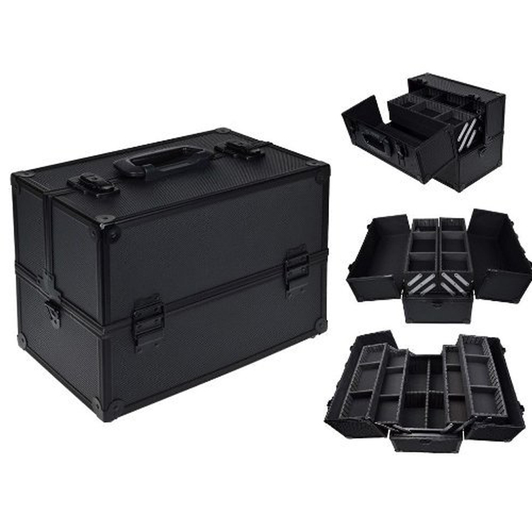 Aluminum tool case double open lid adjustable dividers high quality tool case