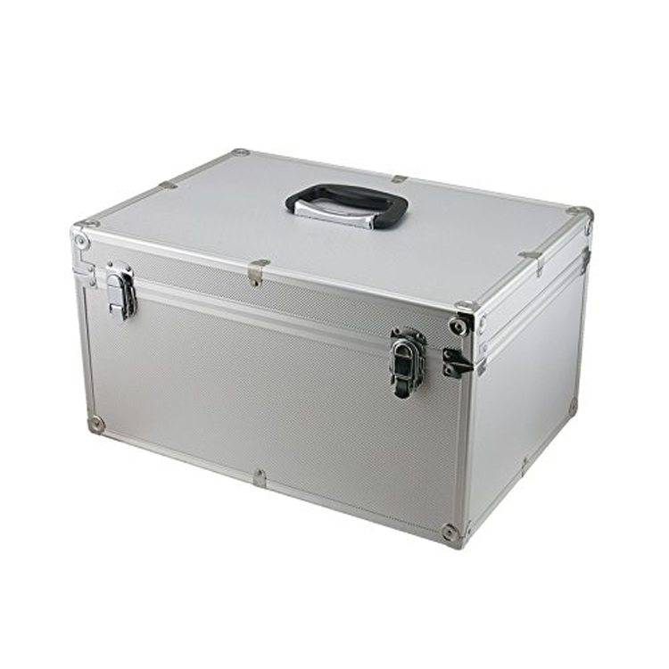 Aluminum Hard Case Silver DJ Tool Box with Internal Divider