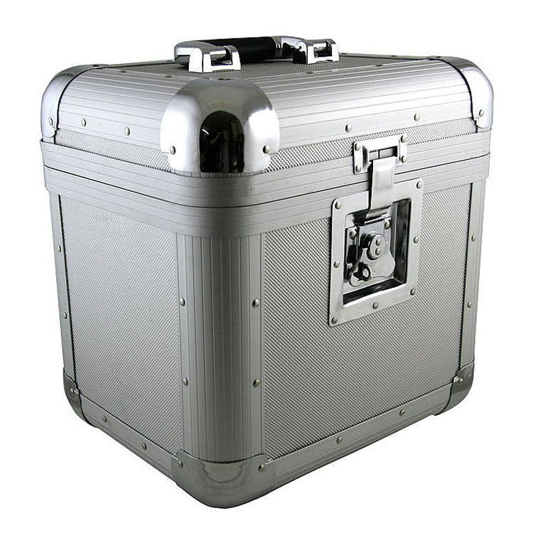 Citronic Aluminium 80 x 12 Inch Vinyl Record Flight Case - Silver