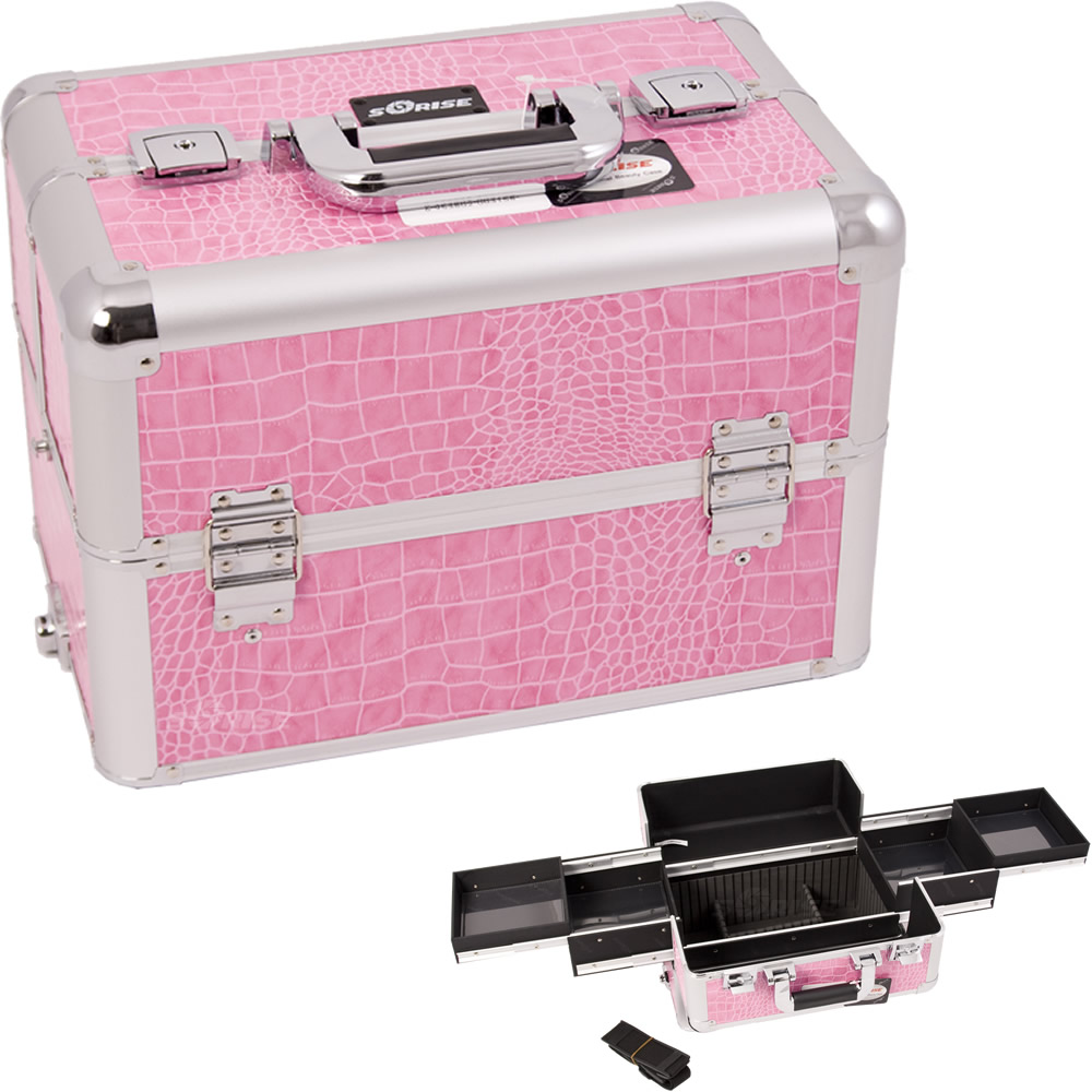 Aluminum Artist Cosmetic Beauty Makeup Train Case