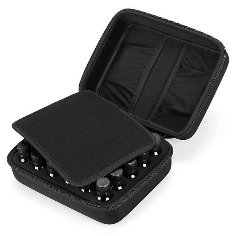  Black Hard Shell Essential Oil Carrying Case 30 Bottles EVA Essential Oils case