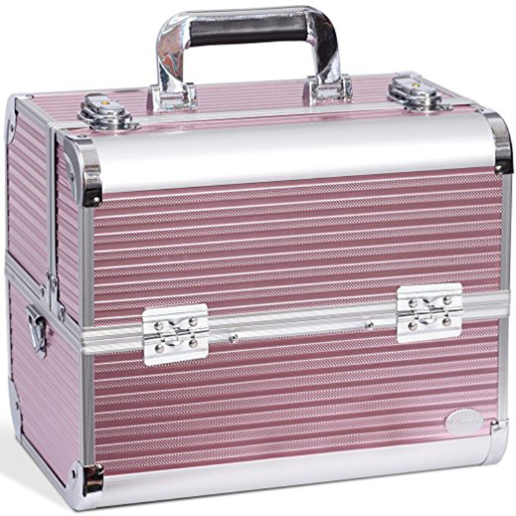 Wholesale  Organizer Luxurious  Large Makeup Travel Case with Removable Tray