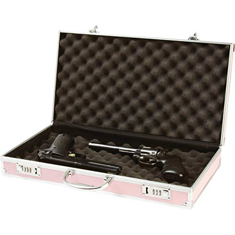 Classic Pink  Aluminum-Framed Gun Case With Sponge and Code Lock