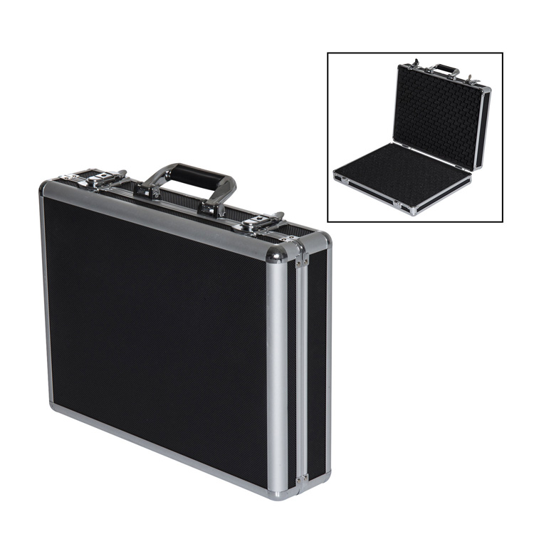 Gun Case Pistol Handgun Locking Storage Box Hard Aluminum Framed Black