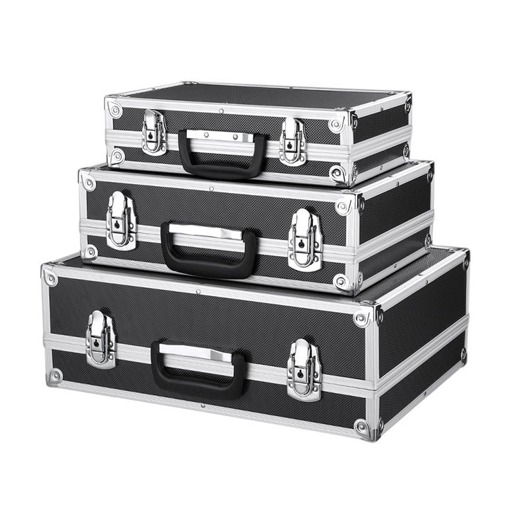 Portable Aluminum Hard Case Box Locking Personal Security Carrying Tool Case