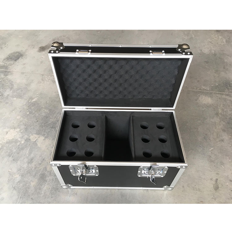 Road Case with Foam Drops for (12) Wired Microphones & Accessory Storage