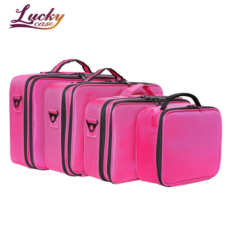 Large Makeup Carrying Bag Professional Makeup Brush Organizer Cosmetic Case