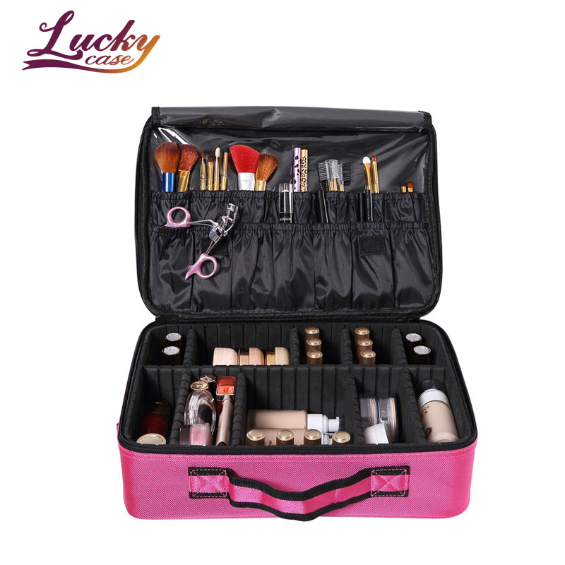 Waterproof Portable Makeup Train Bag Makeup Brush Set Case Makeup Artist Bag