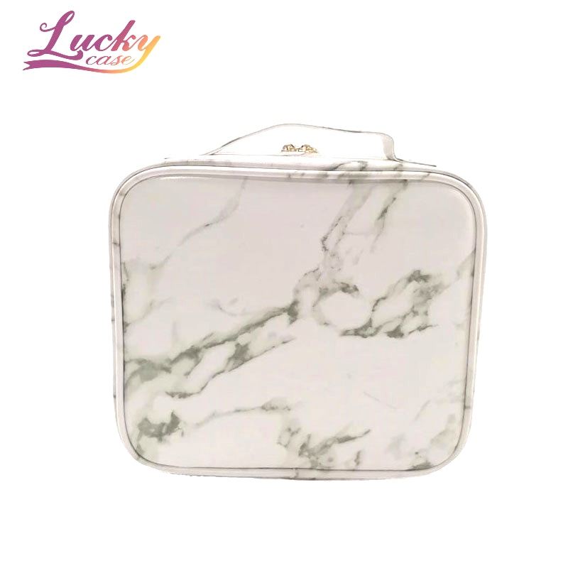 PU Leather Marble Makeup Bag Personal Small Cosmetic Case for Women and Girls