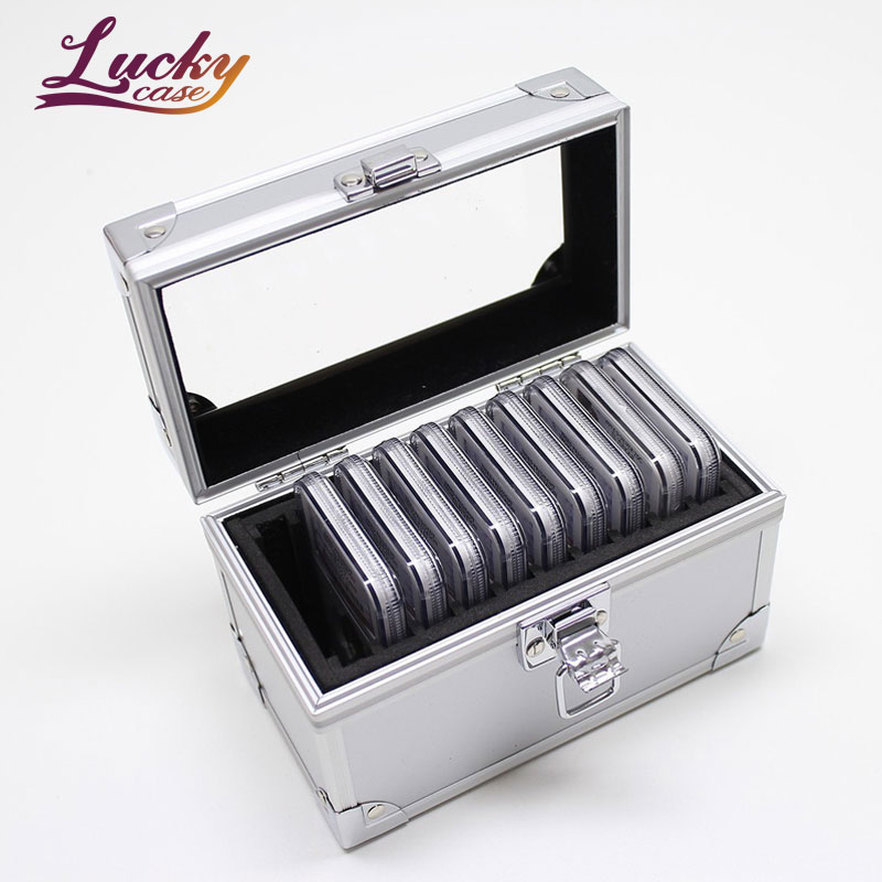 10 Slabs Aluminum Coin Display Case Aluminum Case Manufacturers