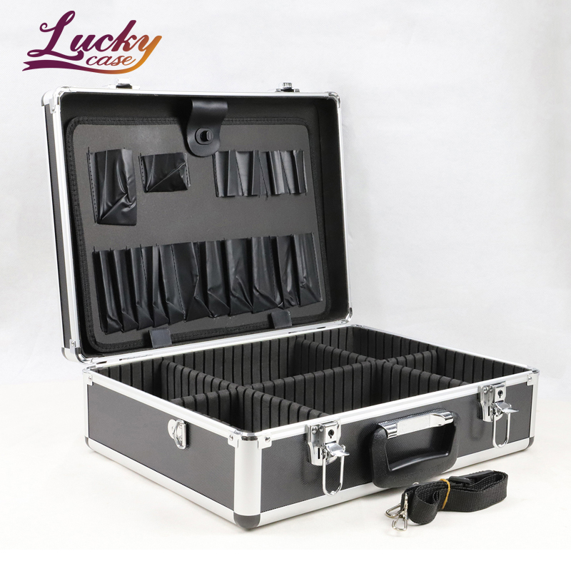 Multi-fonction Tool Case with Removable Dividers and Tools Pockets organizer