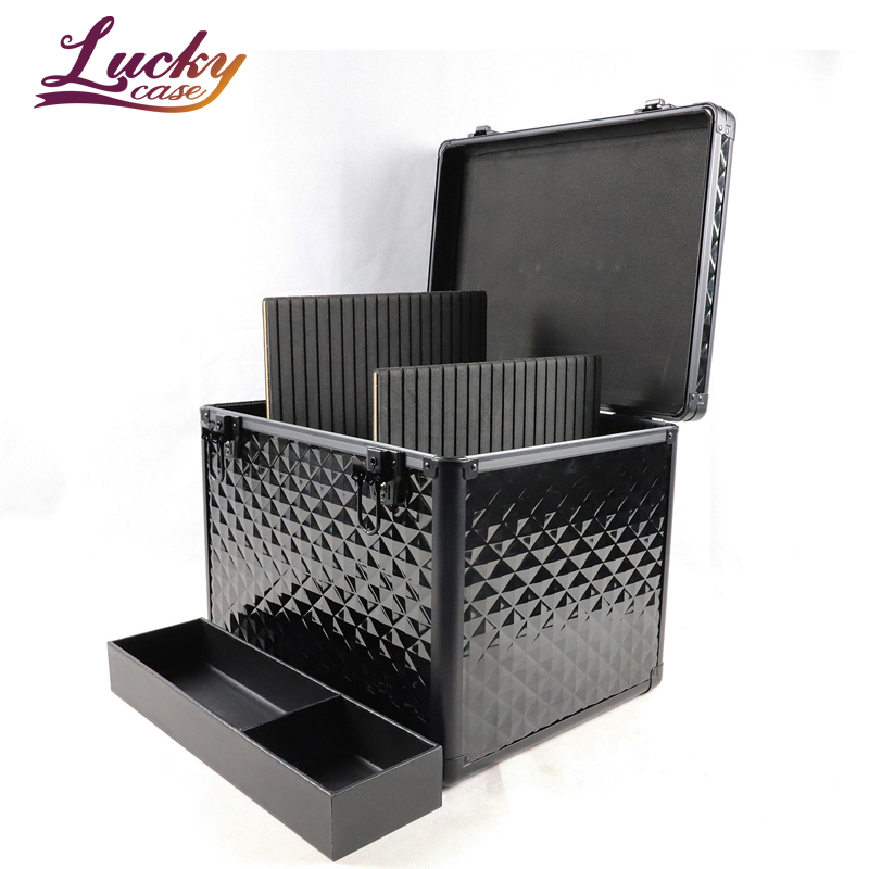 Black Water Cube Aluminum Grooming Case for Horse with Dividers