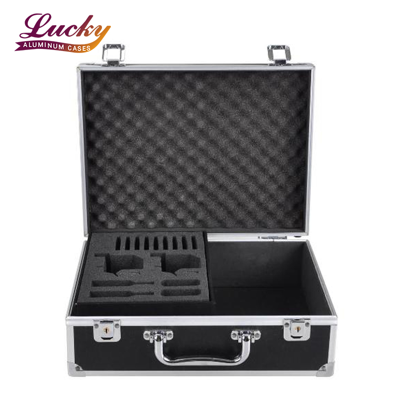 Professional Tattoo Kit Case Shockproof Aluminum Carry Storage Box with Mold Foa