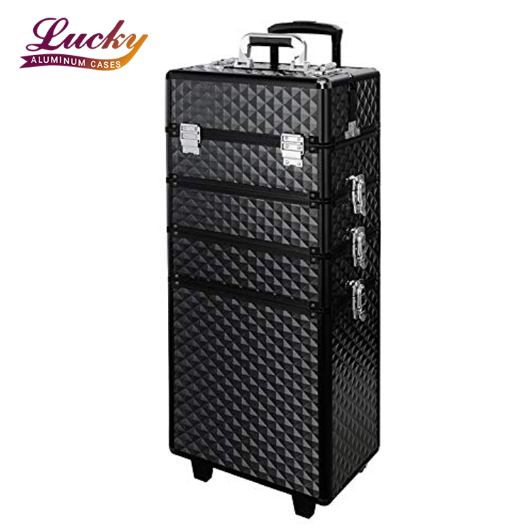 Professional makeup nail polish artist trolley case with separate boxes