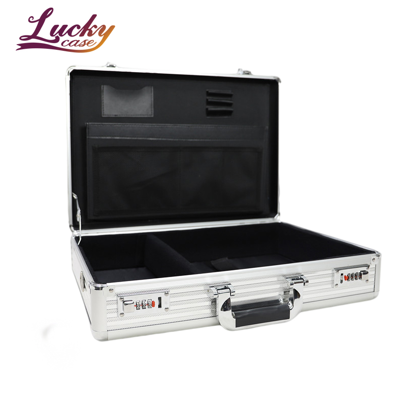 Silver Aluminum Briefcase Travel Business Laptop Storage Case