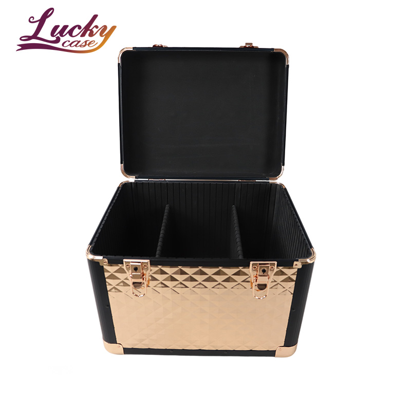 Horses Shiny Rose Gold Aluminum Case Grooming Box Customized Colored Case